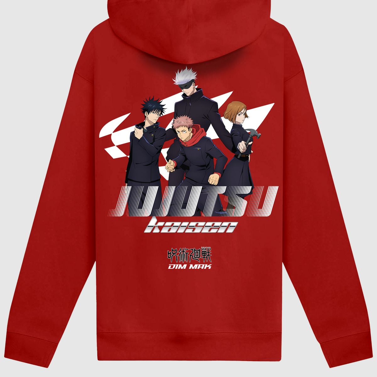 Dim Mak x Jujutsu Kaisen - JJK Racing Hoodie - Red – DIM MAK Dim Mak x Jujutsu Kaisen - JJK Racing Hoodie - Red – DIM MAK
