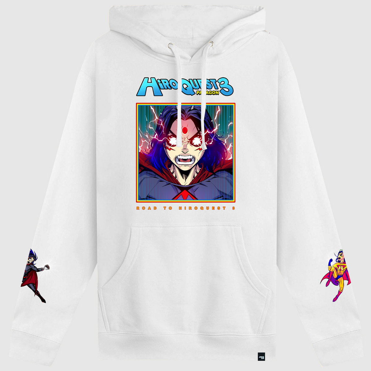 Steve Aoki - HiROQUEST 3 Tour Hoodie - White – DIM MAK COLLECTION Steve Aoki - HiROQUEST 3 Tour Hoodie - White – DIM MAK COLLECTION