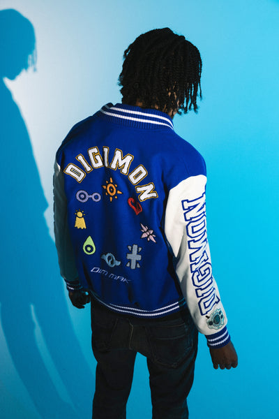 Dim Mak x Digimon - Digimon Varsity Jacket - Blue