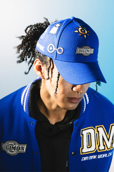 DIm Mak x Digimon - Digimon Allover Crest Cap - Royal