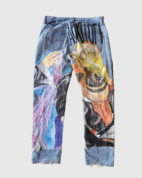 AOKI 1OF1 KING OF FIGHTERS FADED JEANS #780