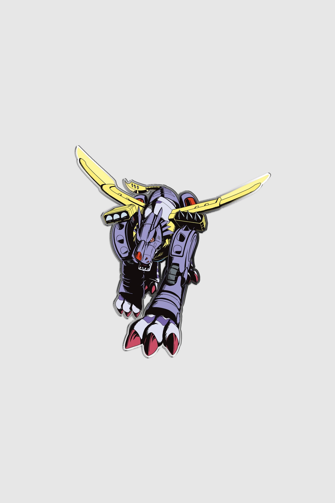 Dim Mak x Digimon - Metal Garurumon Enamel Pin