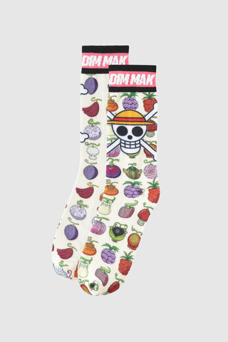 Dim Mak x One Piece - Devil Fruit Socks - Bone