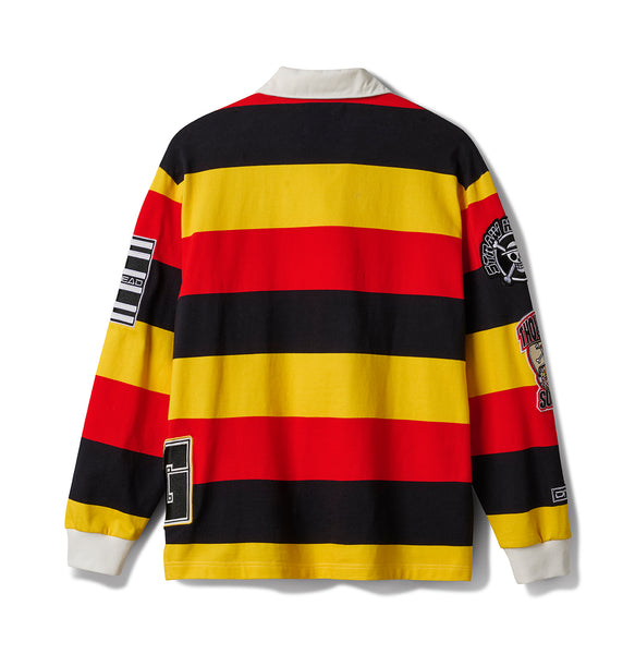 Dim Mak x One Piece - Luffy Rugby Shirt - Red/Yellow