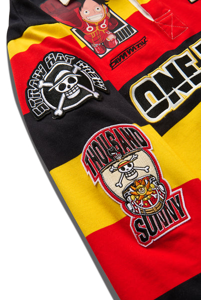 Dim Mak x One Piece - Luffy Rugby Shirt - Red/Yellow