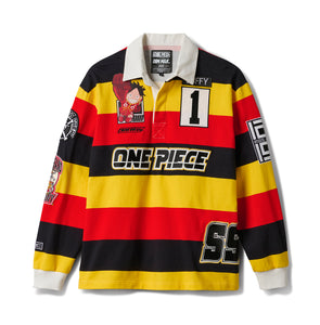 Dim Mak x One Piece - Luffy Rugby Shirt - Red/Yellow