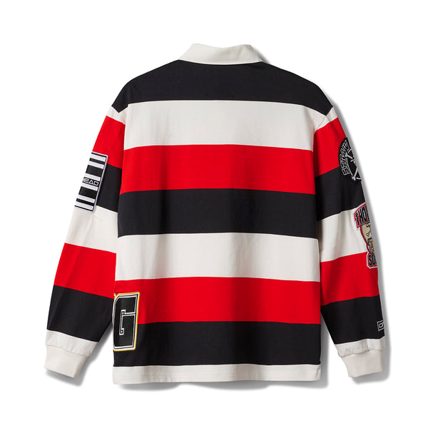 Dim Mak x One Piece - Luffy Rugby Shirt - Red/White