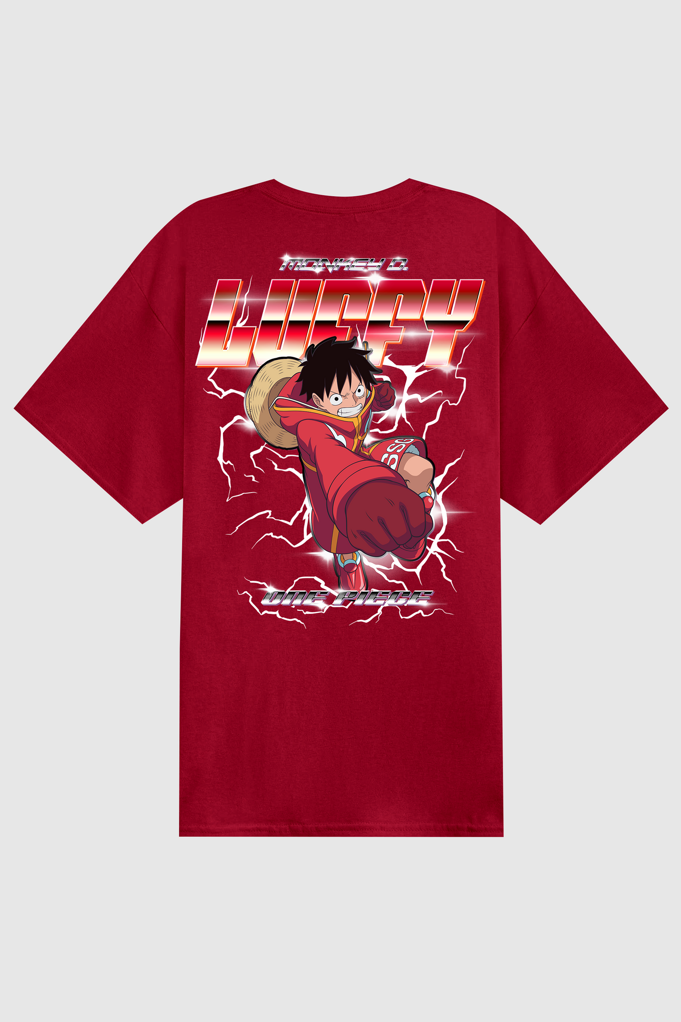 Dim Mak x One Piece - Luffy Graphic Tee - Cardinal Red