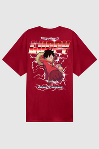 Dim Mak x One Piece - Luffy Graphic Tee - Cardinal Red