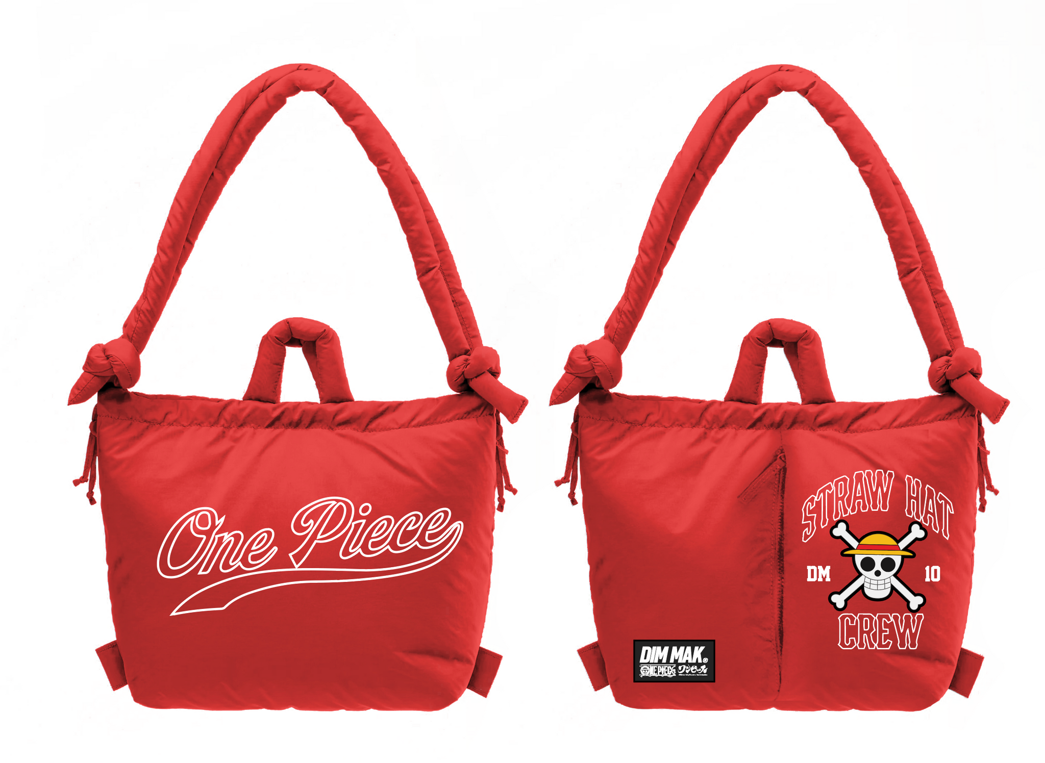 Dim Mak x One Piece - Straw Hat Crew Puffer Tote - Red