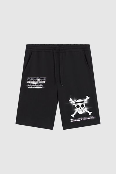 Dim Mak x One Piece - Jolly Roger Graphic Shorts - Black