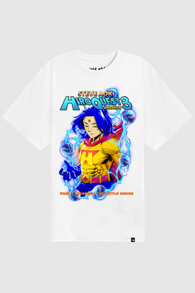 Steve Aoki - HiROQUEST 3 Winter Tour 2025 Tee - White