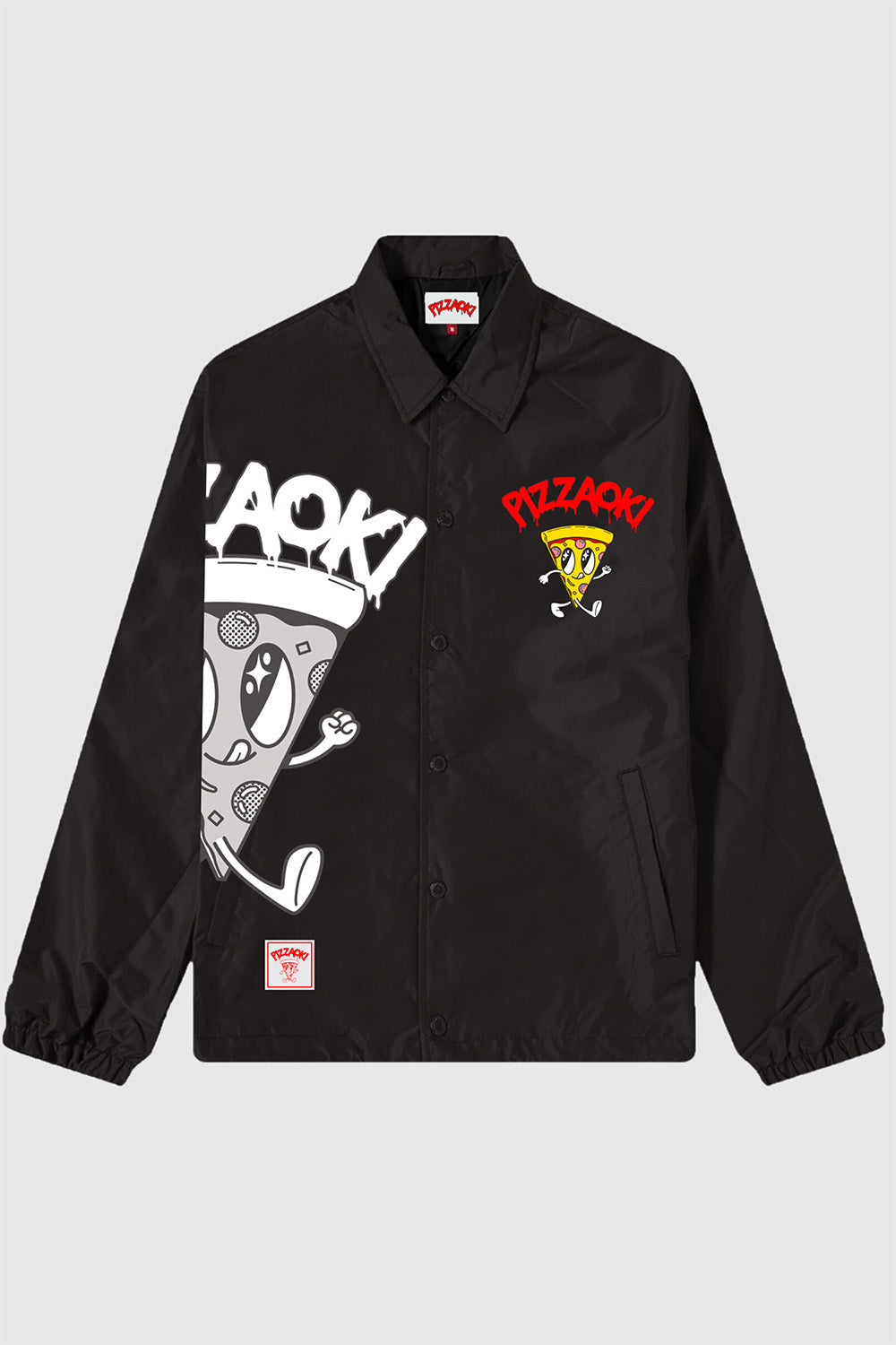 Pizzaoki Graphic Coach Jacket - Black