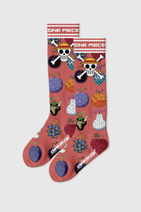 Dim Mak x One Piece - Devil Fruit Socks - Light Red