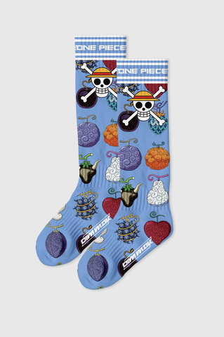 Dim Mak x One Piece - Devil Fruit Socks - Blue