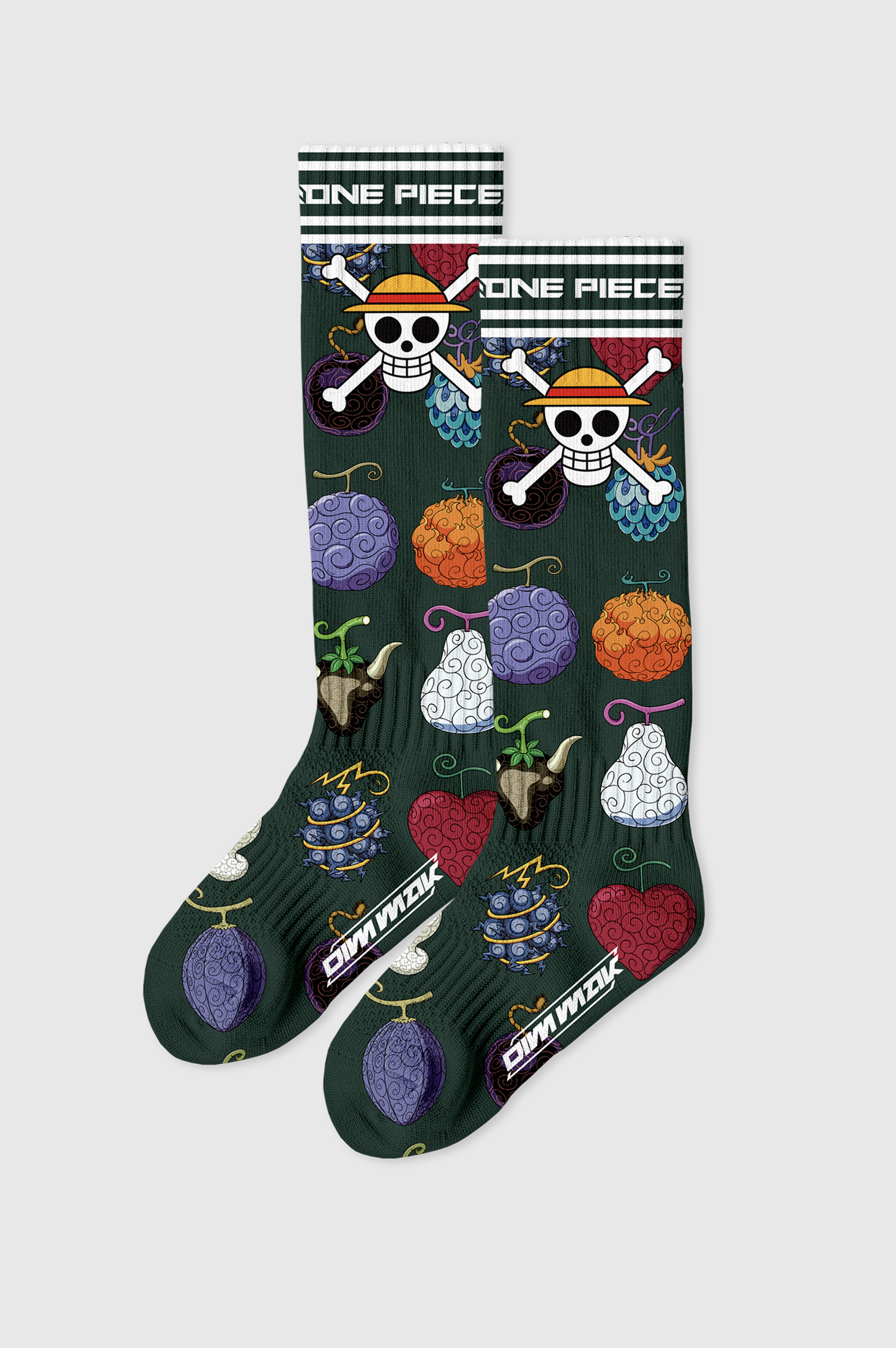 Dim Mak x One Piece - Devil Fruit Socks - Forest Green