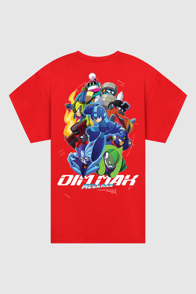 Dim Mak x Mega Man - Mega Man and Rush Tee - Red