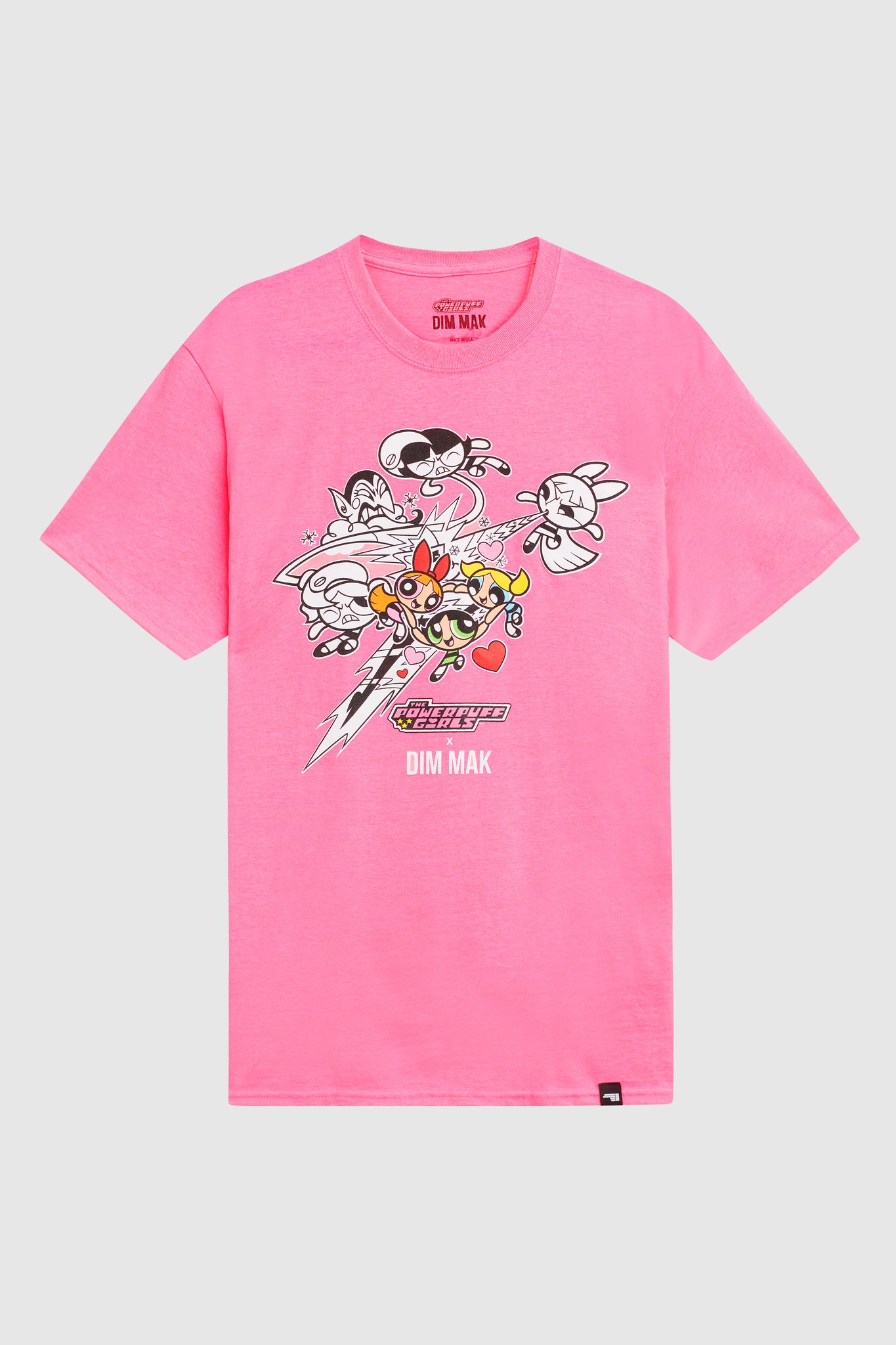 Dim Mak x Powerpuff Girls - Him Tee - Safety Pink