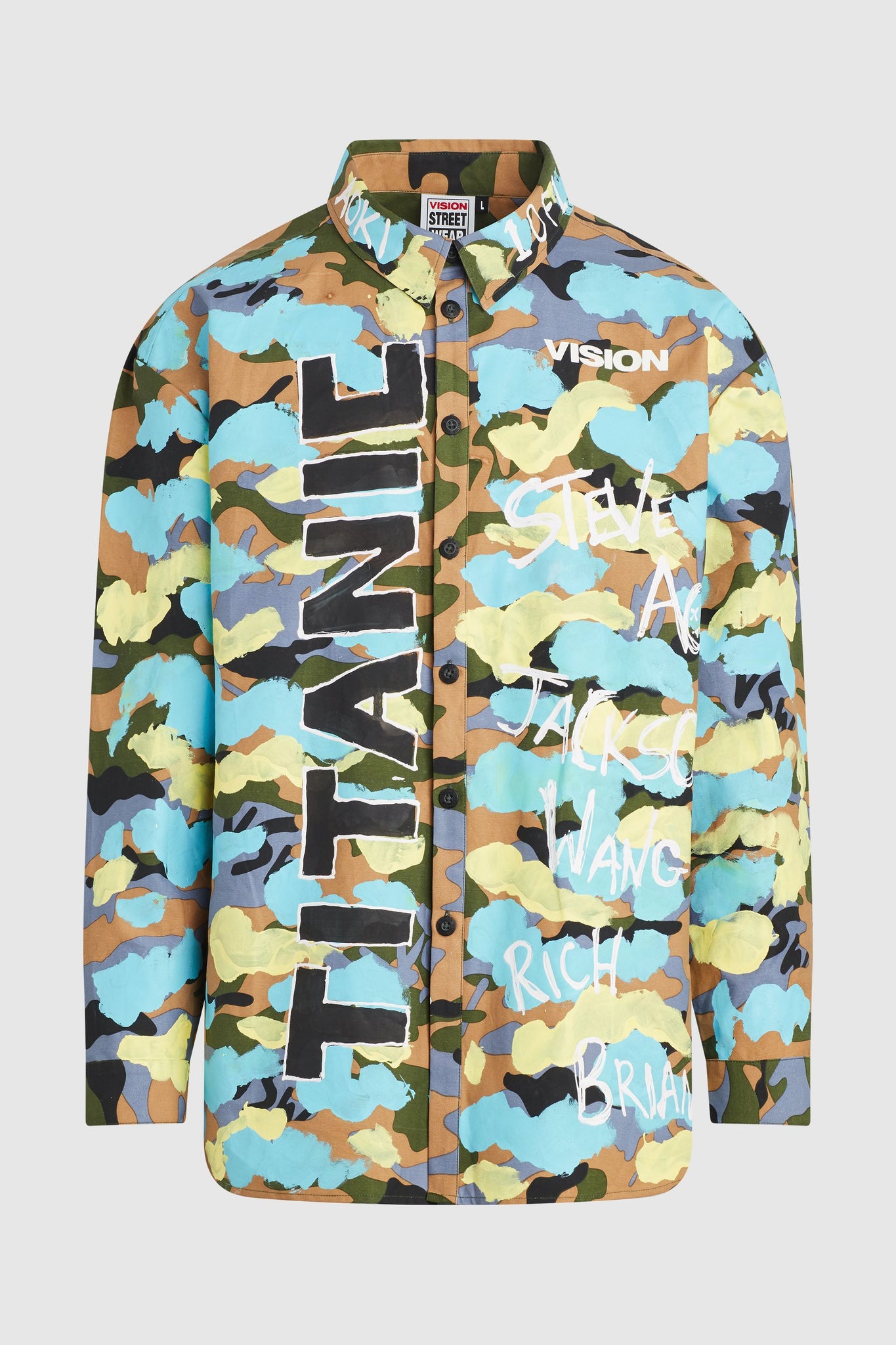 TITANIC PAINTED CAMO BUTTON UP JACKET #213