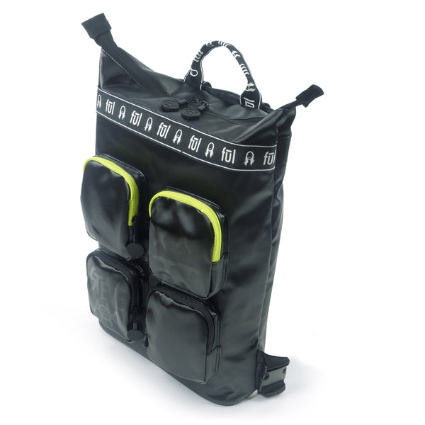 Steve Aoki FŪL FANG Convertible Backpack Tote - Black/Neon Green