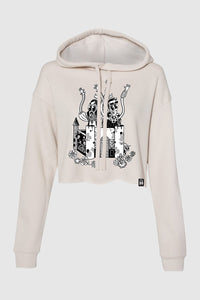 Crash Into Me Women's Cropped Hoodie - Heather Dust