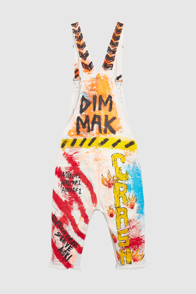 Steve Aoki Crash Into Me Painted White Overalls #60