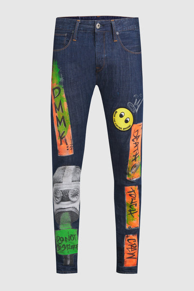 DMMK Gas Mask + Mickey Painted Jeans #42