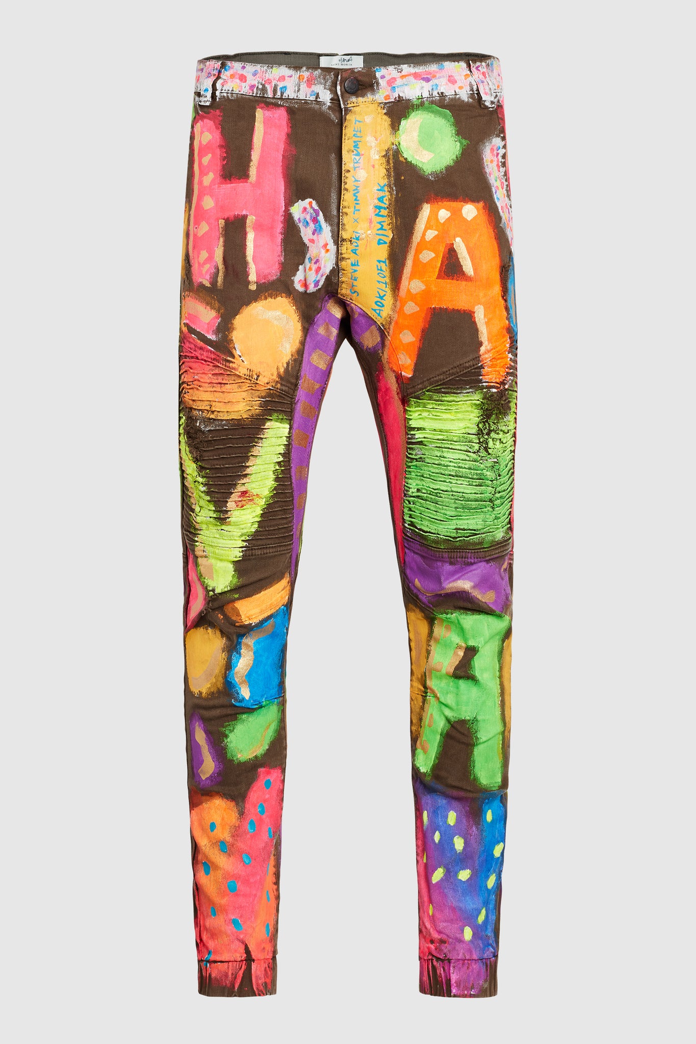 H-A-V-A NEON PAINTED MOTO-JEANS #70