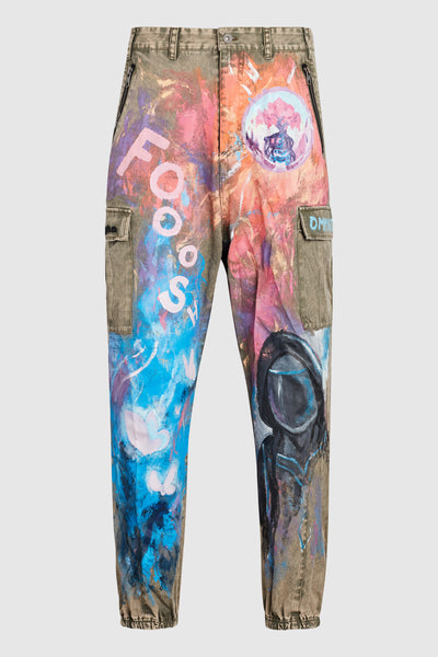 NEON FUTURE PAINTED CARGO JOGGERS #71