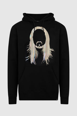 Neon Future IV - Steve Aoki Silver Holographic Foil Hoodie