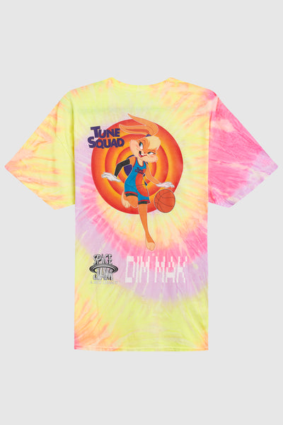 Dim Mak x Space Jam: A New Legacy - Lola Bunny Tshirt - Grapefruit Spiral Tie Dye