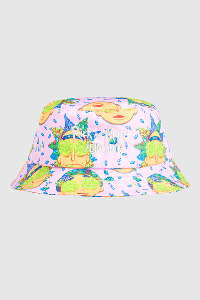 DIM MAK x RICK AND MORTY - Embroidered Rick and Morty Bucket Hat - Pink