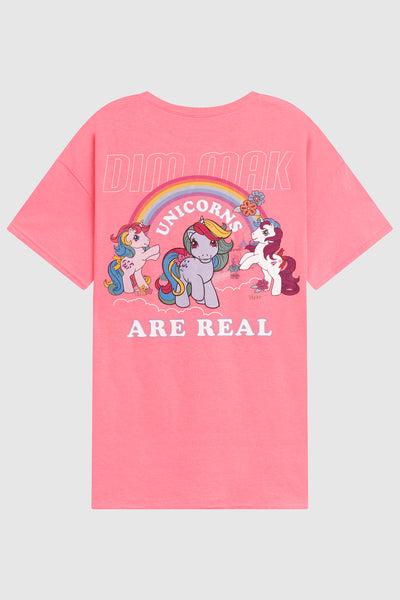 Dim Mak x My Little Pony - Unicorns Are Real Tee - Hot Pink