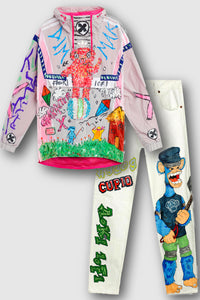 **TOMORROWLAND 2022 FIT** AOKI 1OF1 BAYC CUPID #9309 WHITE JEANS #701 + AOKI 1OF1 CHARACTER X PAINTED ANORAK #719