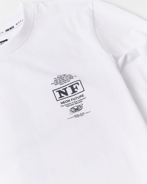 Tr. 02 "Neon Future" Long Sleeve Tee - White