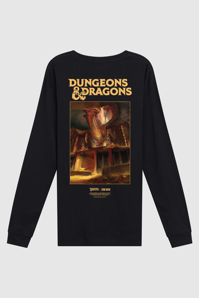 Dim Mak x Dungeons & Dragons - Red Dragon Paladin Long Sleeve T-Shirt - Black