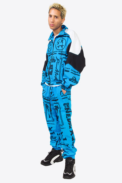 Joyrich x Dim Mak Blue Noise Nylon Track Pants