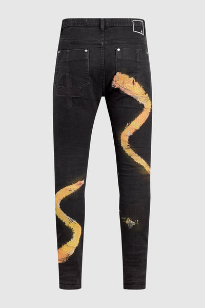 I'll Sleep When I'm Dead Painted Jeans #25