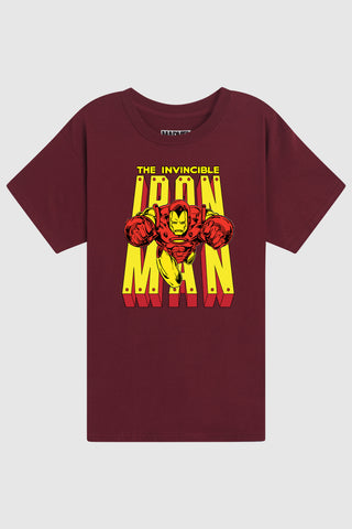 Marvel x Dim Mak: Avengers - Iron Man Tee - Burgundy